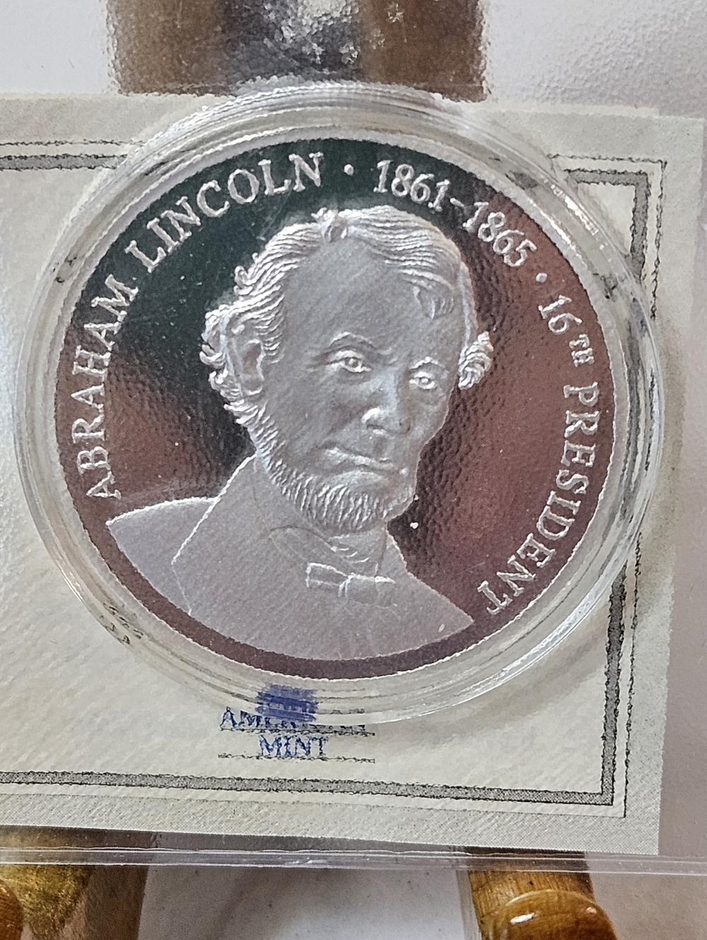 President Abraham Lincoln American Mint Commemorative Medal Coin